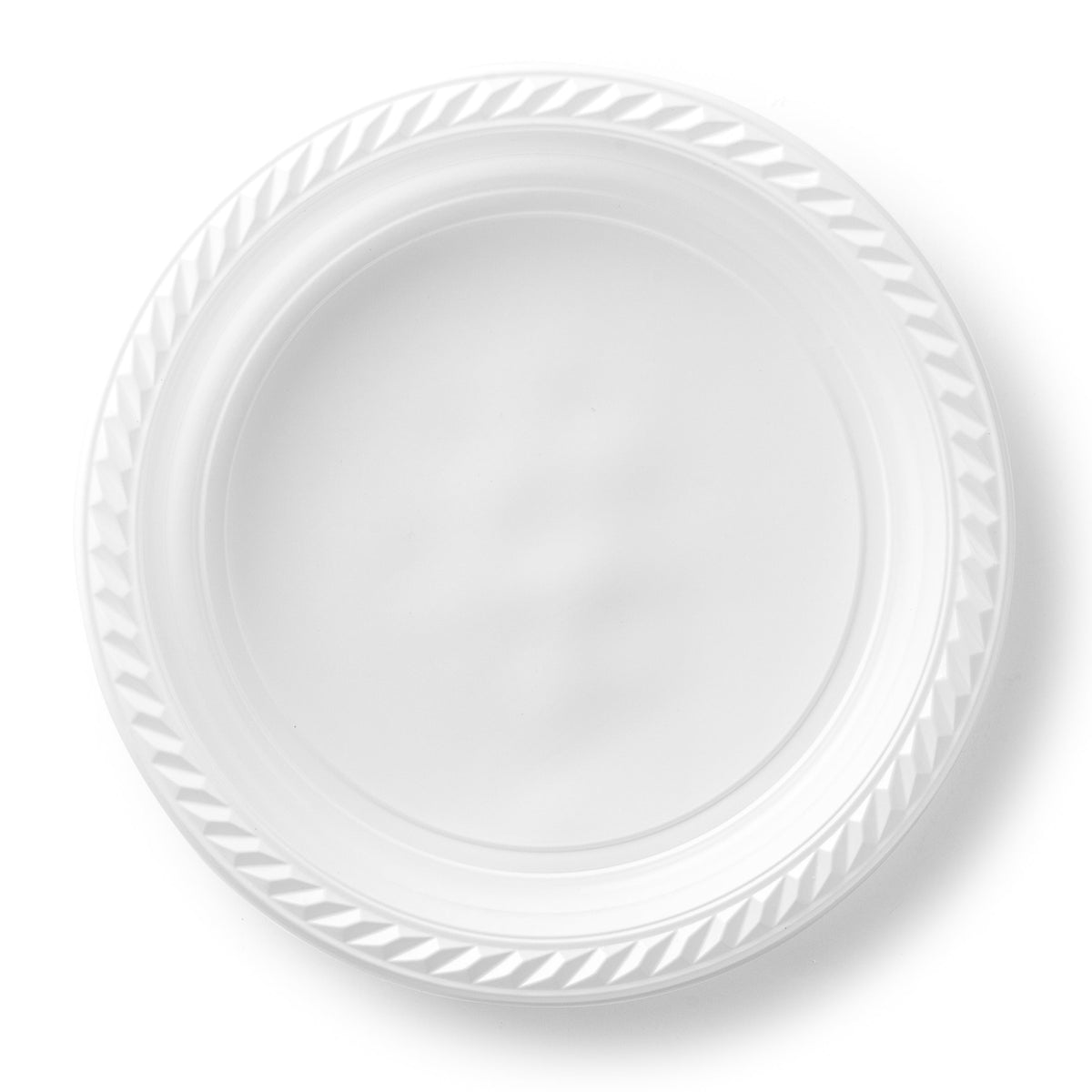 9 Inch White Round Plastic Dinner Plate 100 Pack - Classico – Posh Setting