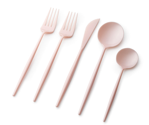 Noble Collection Pearl Pink Flatware Set 40 Count-Setting for 8