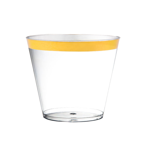 Old Fashioned Tumblers With Gold Rim