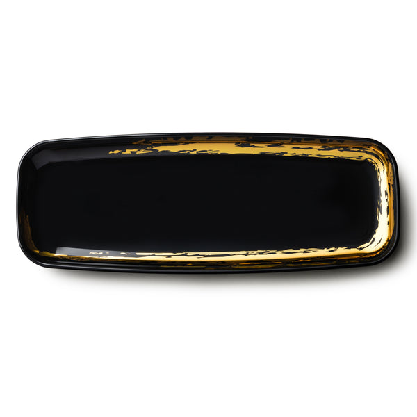 Whisk Black and Gold Oval Serving Dish - 2 Pack