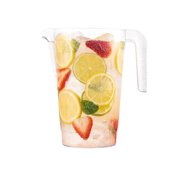 Silver Glitter Plastic Pitcher with Handle 48 oz. - 2 Pack