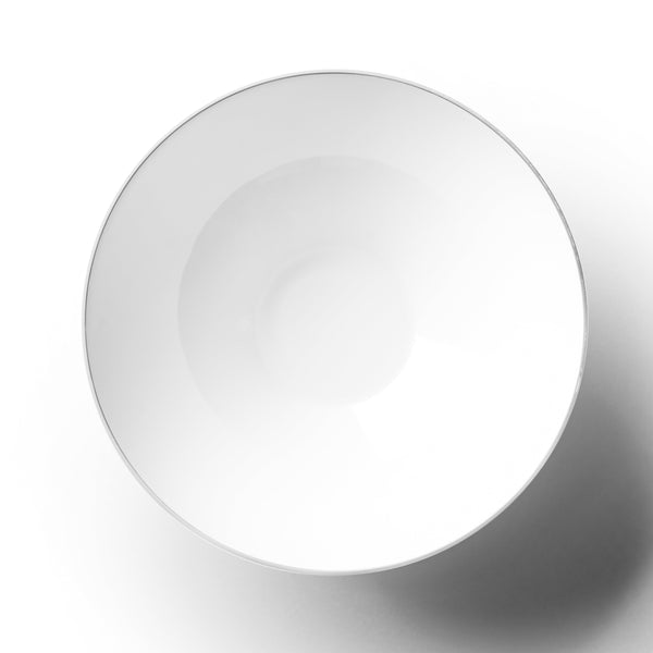 White and Silver Round Plastic Plates - Organic