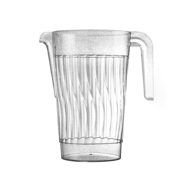 Silver Glitter Plastic Pitcher with Handle 48 oz. - 2 Pack