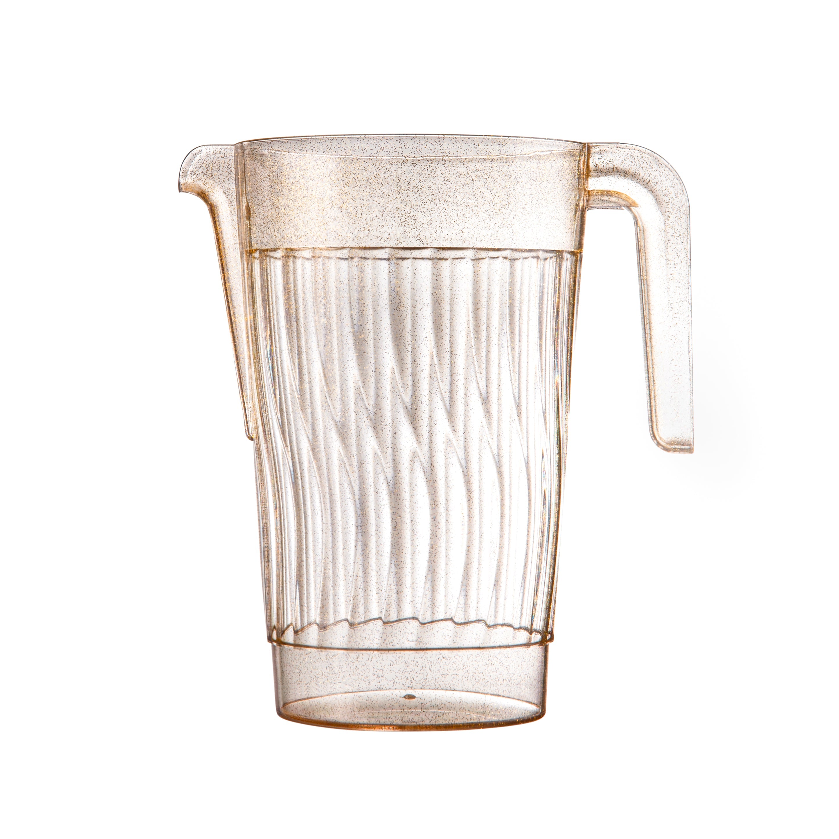 Gold Glitter Plastic Pitcher with Handle 48 oz. - 2 Pack