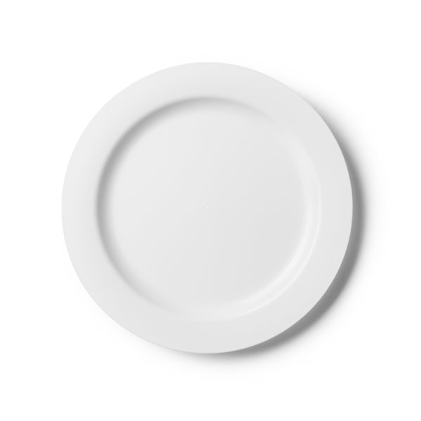 White Round Plastic Plates 30 Pack - Superior
