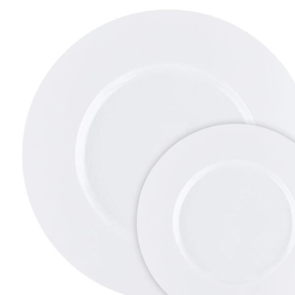 White Round Plastic Plates 10 Pack - Expanse