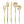 Novelty Collection Gold Flatware Set 40 Count-Setting for 8