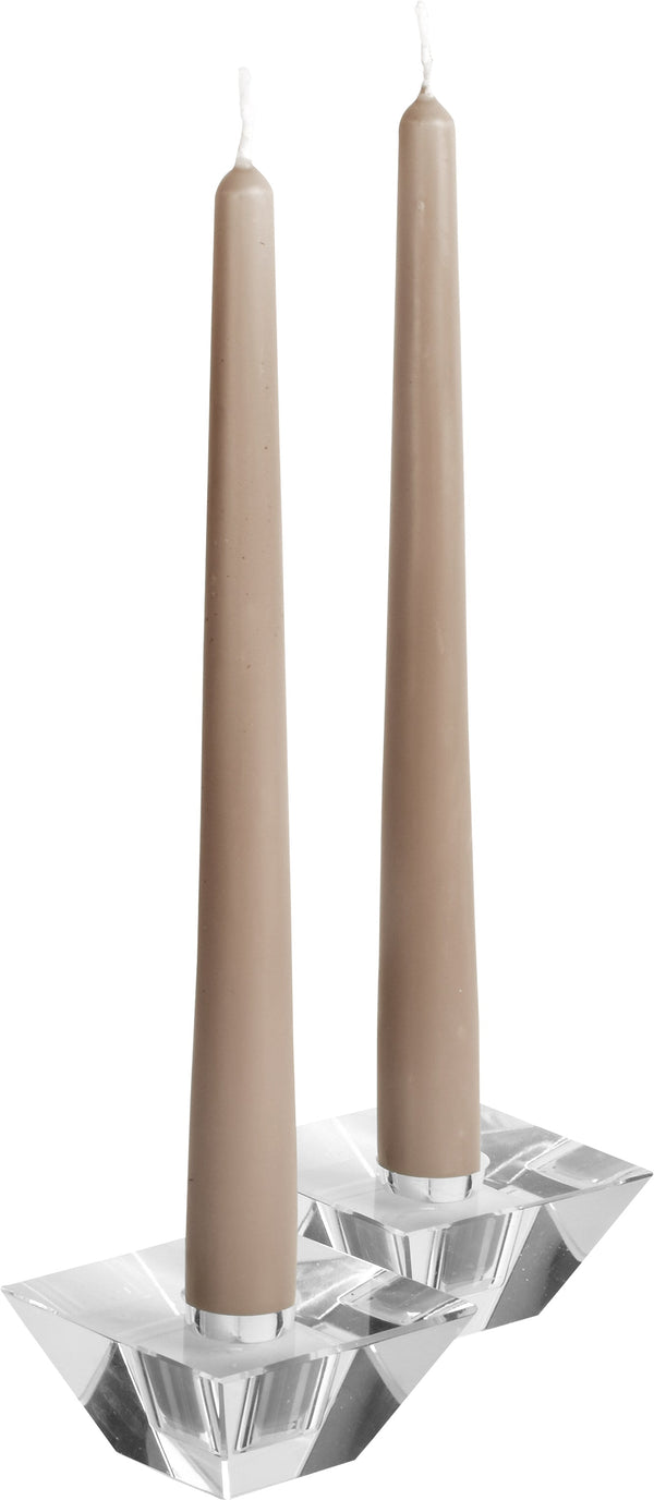12 Inch Taupe Taper Candles
