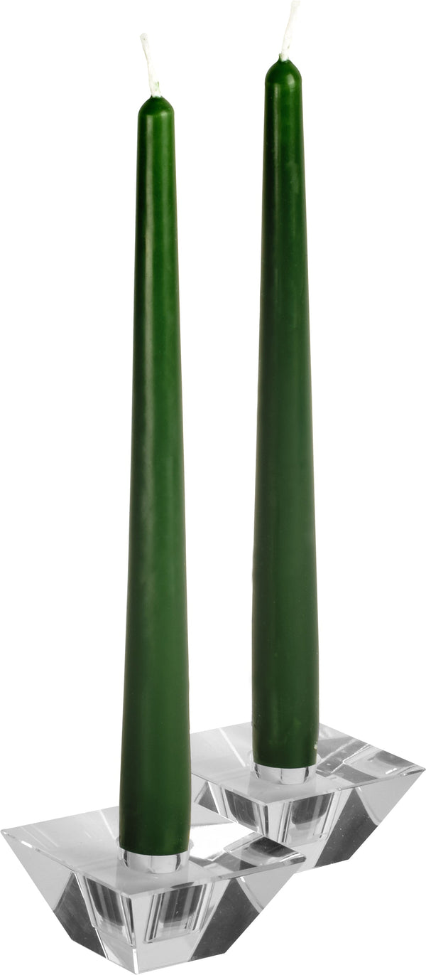 12 Inch Hunter Green Taper Candles