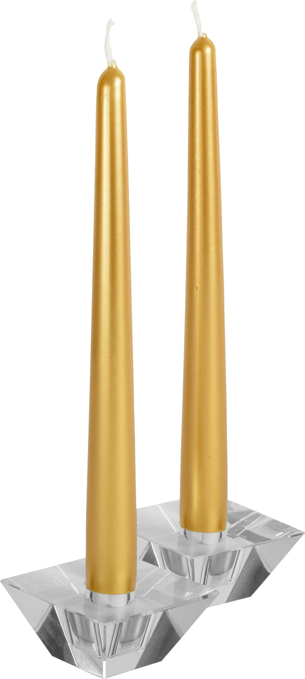 12 Inch Metallic Gold Taper Candles
