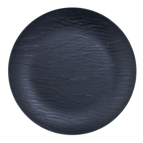 40 Piece Combo Pack Black Round Plastic Dinnerware Set (20 Servings) - Mahogany