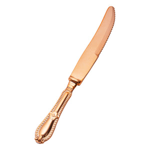 Disposable Shiny Metallic Rose Gold Knife