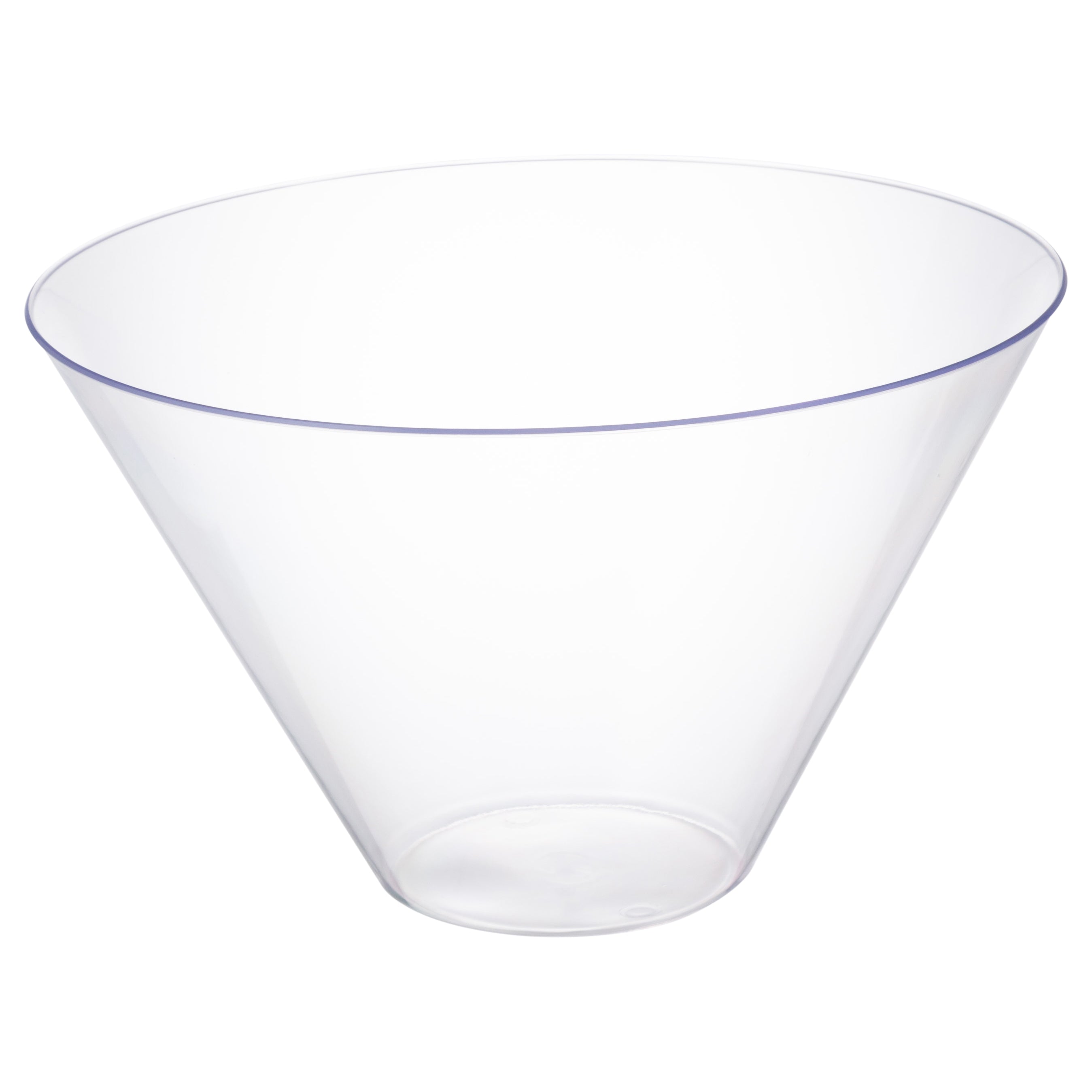 Clear Plastic Cone Shaped Salad Bowl - 5 Pack - Posh Setting