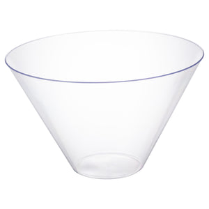 Clear Plastic Cone Shaped Salad Bowl - 2 Pack - Posh Setting