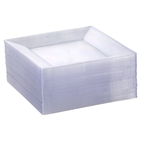 Clear Square Plastic Plates 10 Pack - Carre