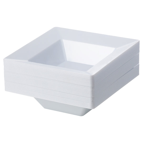 White Square Plastic Plates 10 Pack - Carre