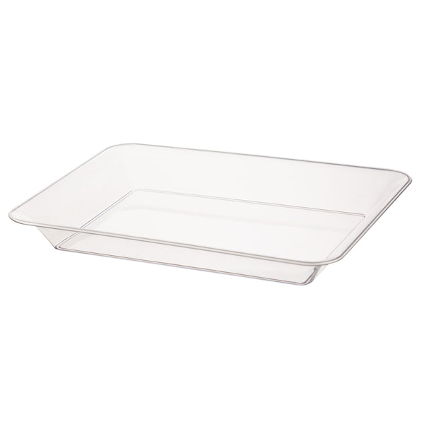 Clear Plastic Rectangular Serving Tray - 2 Count