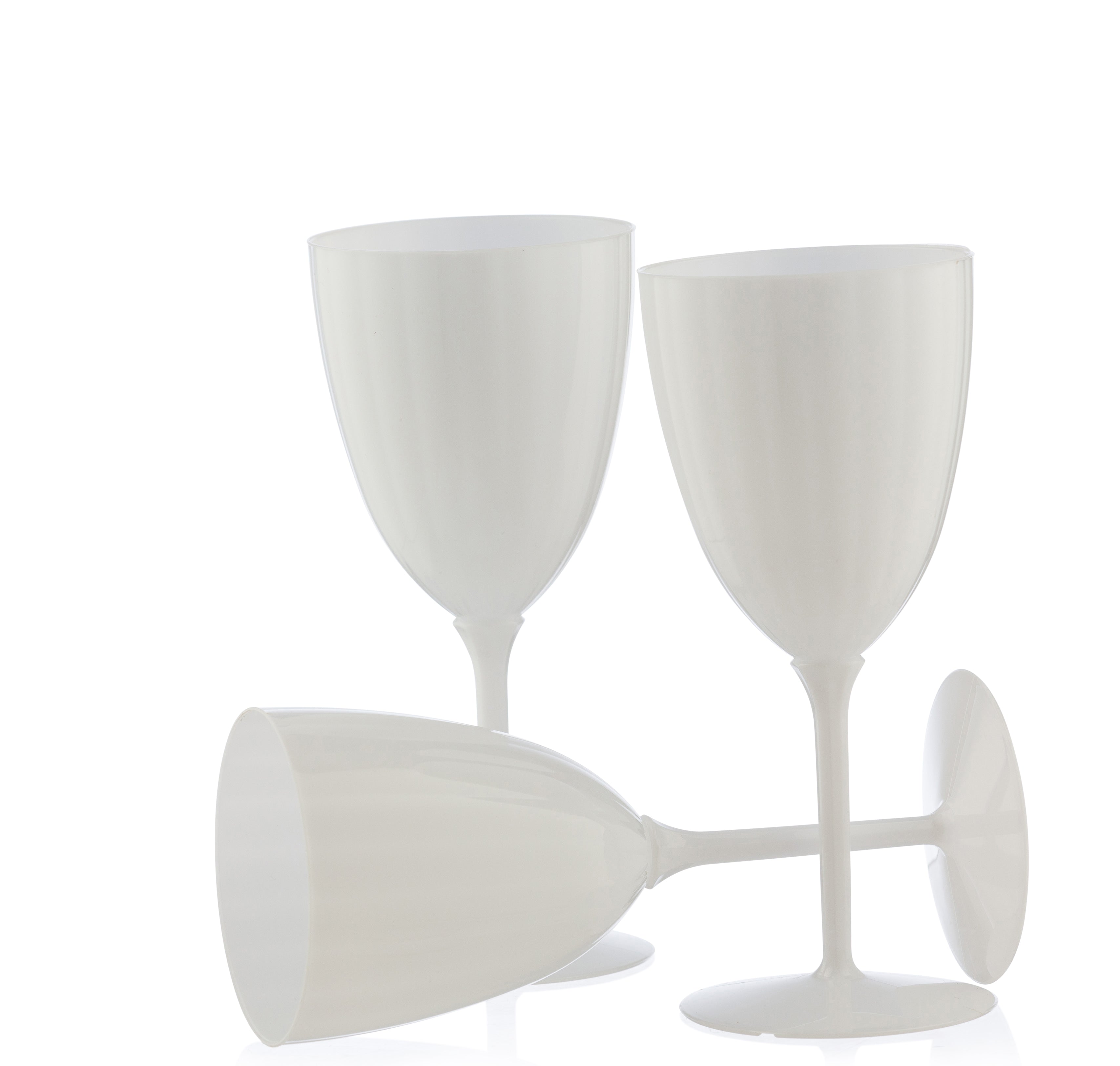 Silver Glitter Disposable Plastic Wine Glasses Goblet 7 oz – OnlyOneStopShop