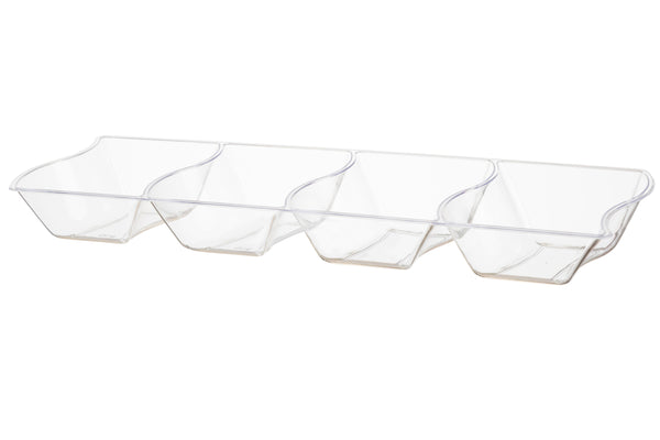 5 X 16 Inch 4 Compartment Plastic Serving Tray