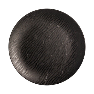 10 inch Black Round Plastic Dinner Plate - Mahogany - Posh Setting