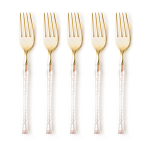 Fusion Collection Rose Gold and Gold Forks
