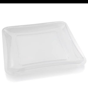 10 X 10 Inch Square Clear Plastic Serving Tray - Posh Setting