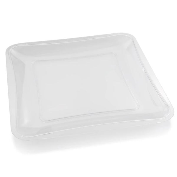 13.7 X 13.7 Inch Square Clear Plastic Serving Tray - Posh Setting