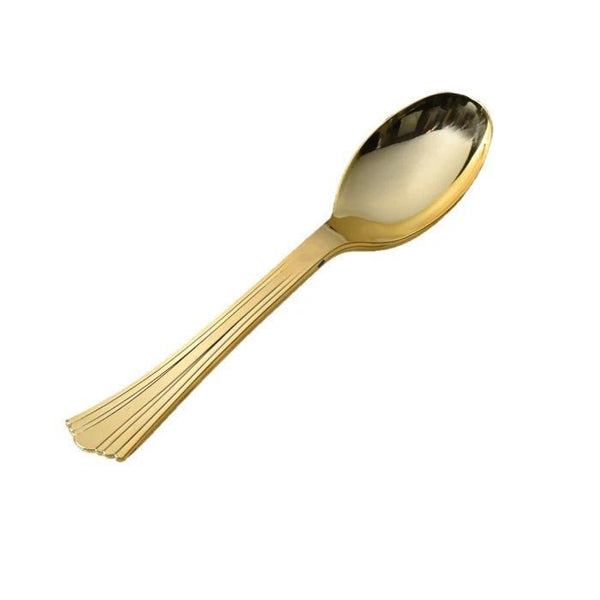 Gold Plastic Serving Spoon 1 Pack - Posh Setting