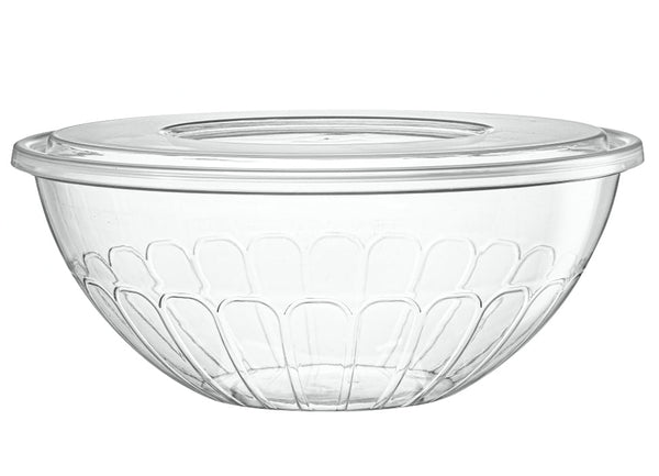 Clear Salad Bowl With Lids - 3 Count