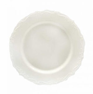 Cream Round Plastic Dinner Plates