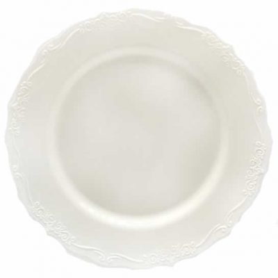 Cream Round Plastic Salad Plates