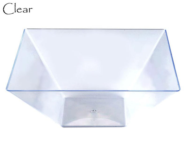 Clear Plastic Square serving Bowl - 3 Pk - Posh Setting