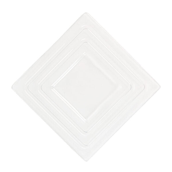 Clear Plastic Square Serving Bowl - 3 Pack