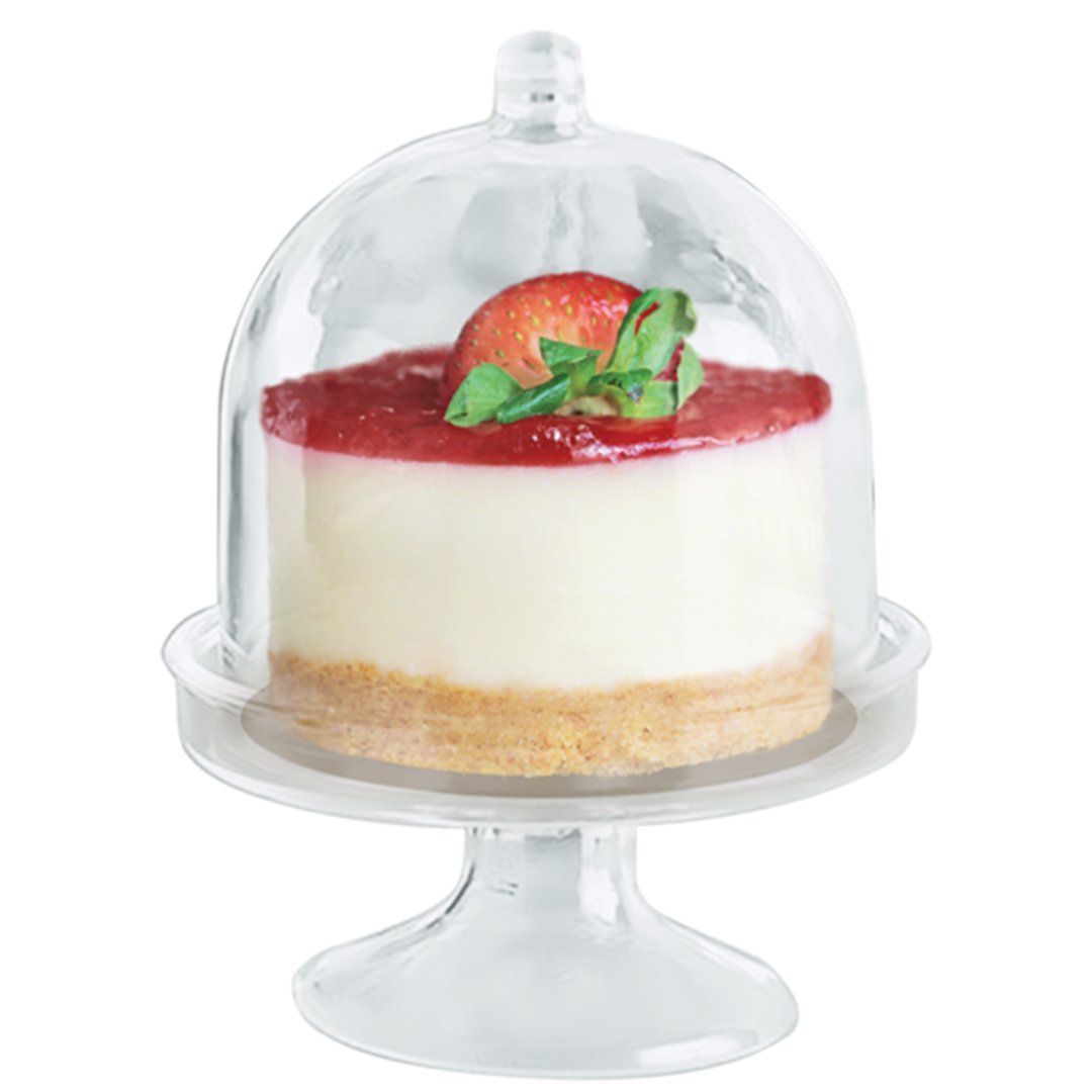Cover Dome Cake Food Microwave Display Plastic Dessert Stand Clear