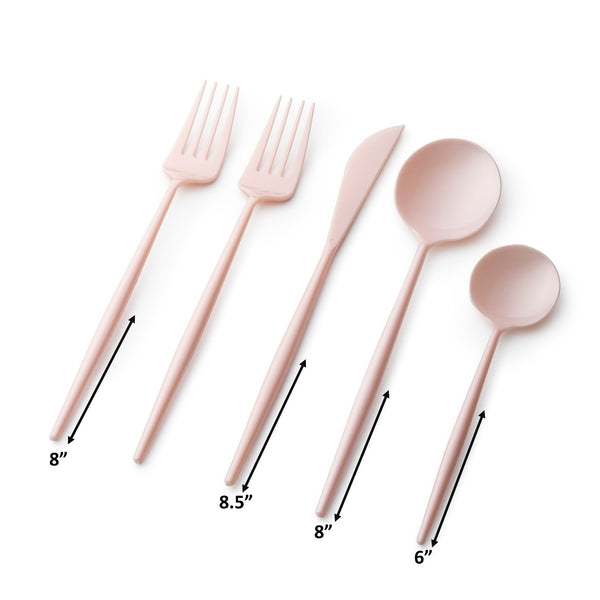 Noble Collection Pearl Pink Flatware Set 40 Count-Setting for 8