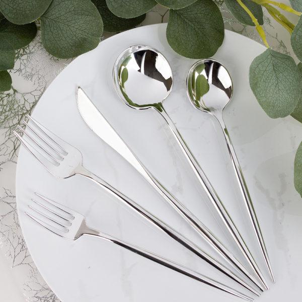 Novelty Collection Silver Flatware Set 40 Count-Setting for 8