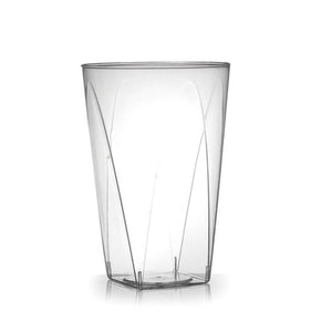 10 Oz Clear Plastic Tumbler Square Party Cups - Posh Setting