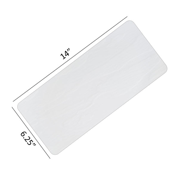 6.25 x 14 Inch Rectangle White Serving Tray